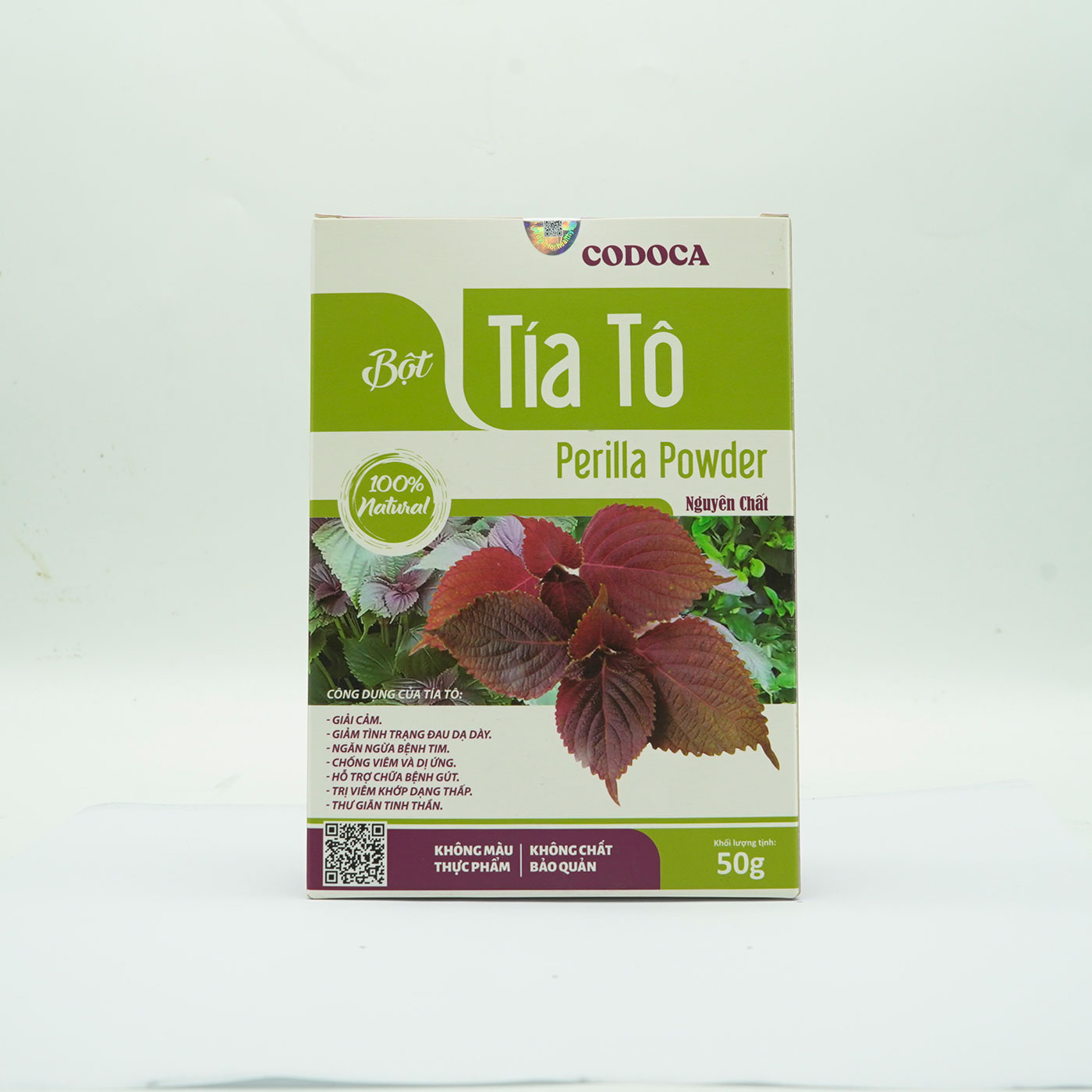 Bột Tía Tô Codoca nguyên chất sấy lạnh Giải cảm, tốt cho dạ dày