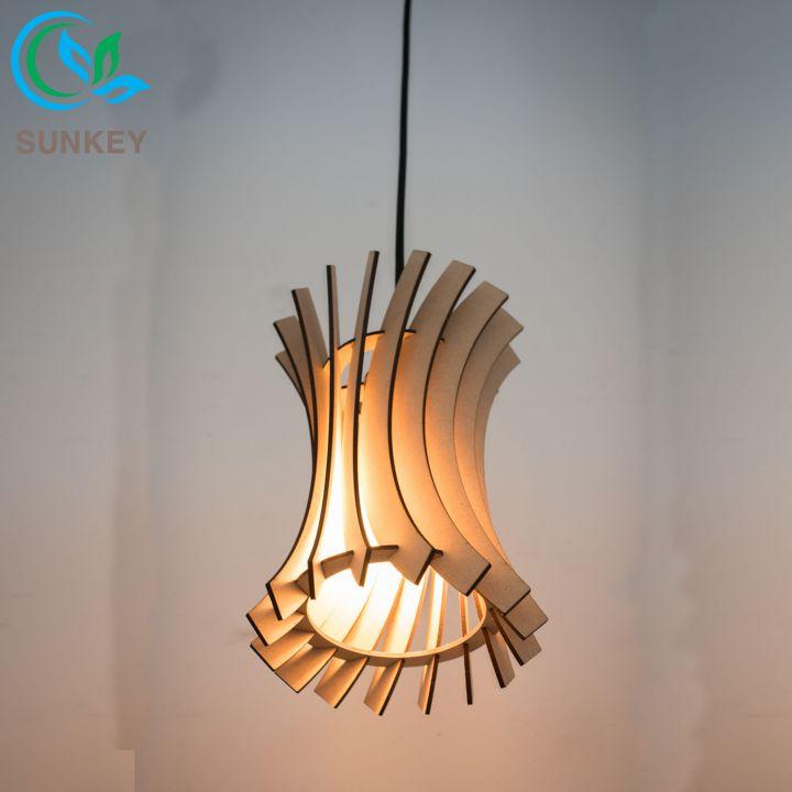 Đèn Trang Trí Thả Trần Twist Kích Thước 25x17cm Chất Liệu Gỗ Plywood Cao Cấp -