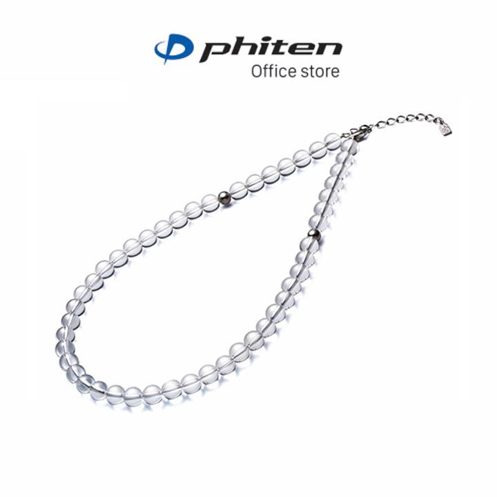 Vòng cổ Phiten - titanium & crystal (5mm) AQ814051/AQ814053