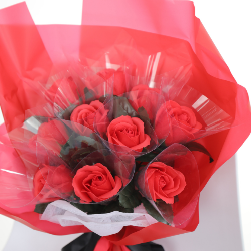Bó hoa hồng sáp 10 bông - đỏ