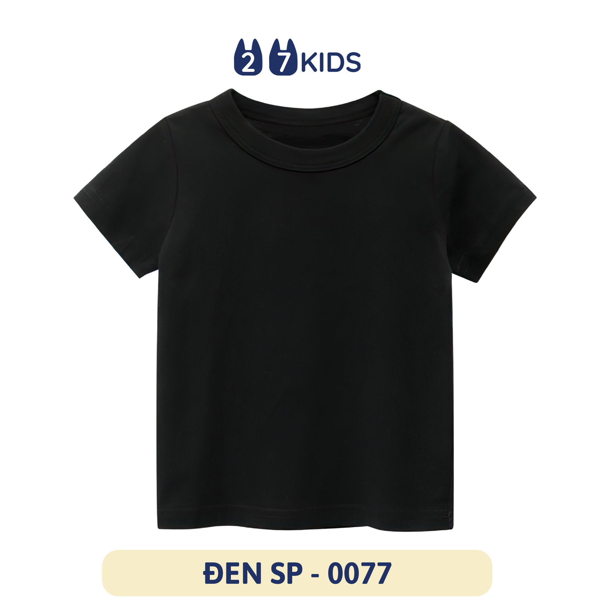 Áo thun bé trai ngắn tay 27Kids Signature Premium áo cộc nam 100% Cotton cho trẻ từ 2-12 tuổi BSTS7