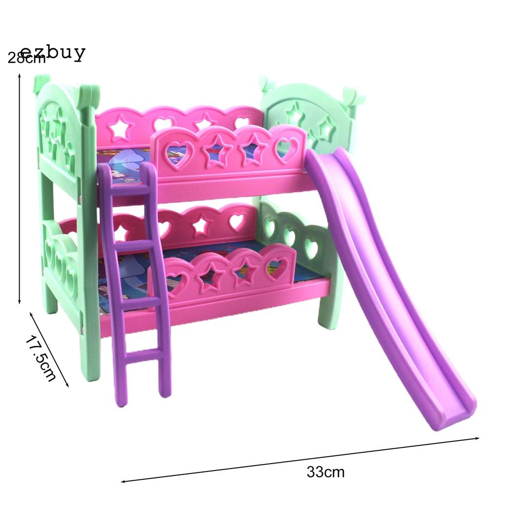 Đồ chơi giường ngủ đồ chơi giả hai lớp thuận tiện cho búp bê bé gái