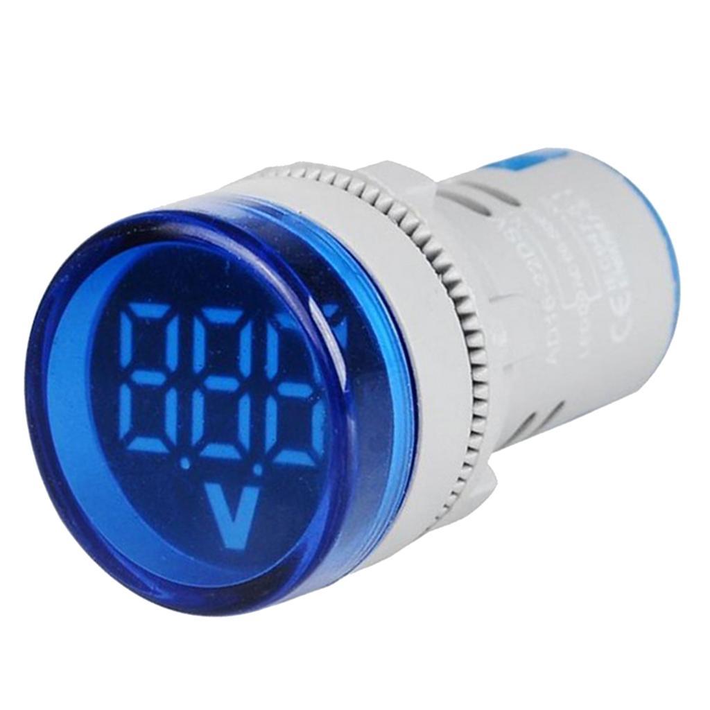 2x Mini Round Digital Voltmeter AC 12-500V Voltage