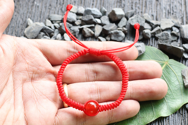 Vòng Tay Kết Dây Hạt Mã Não Đỏ Ngọc Quý Gemstones GA12