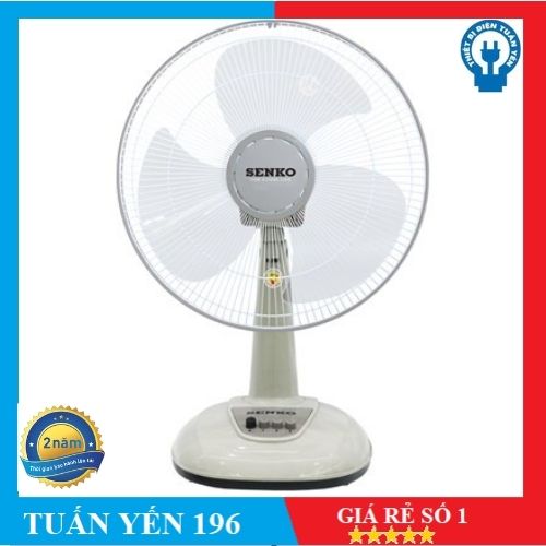 Quạt bàn Senko sang trọng cao cấp B1216 màu ngẫu nhiên - Hàng Chính Hãng