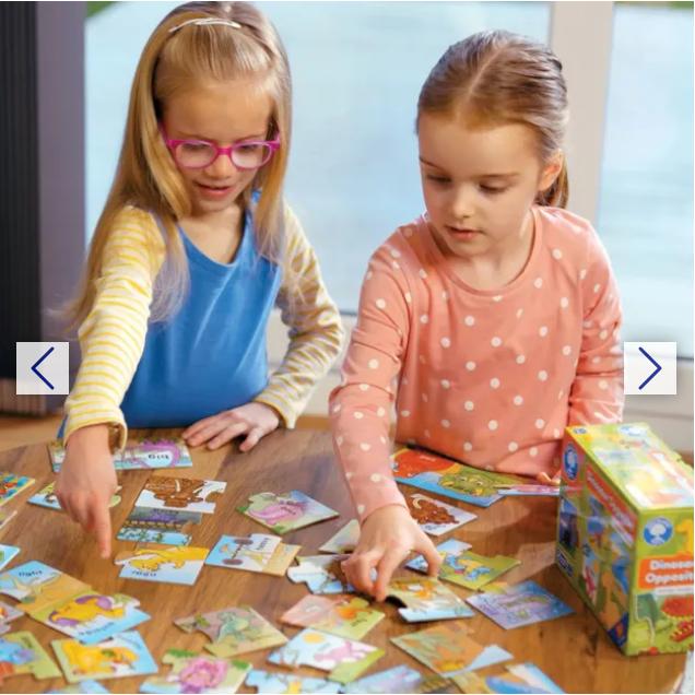 Trò chơi trí tuệ Dinosaur Opposites - Orchard Toys giúp trẻ phát triển ngôn ngữ và khả năng ghi nhớ