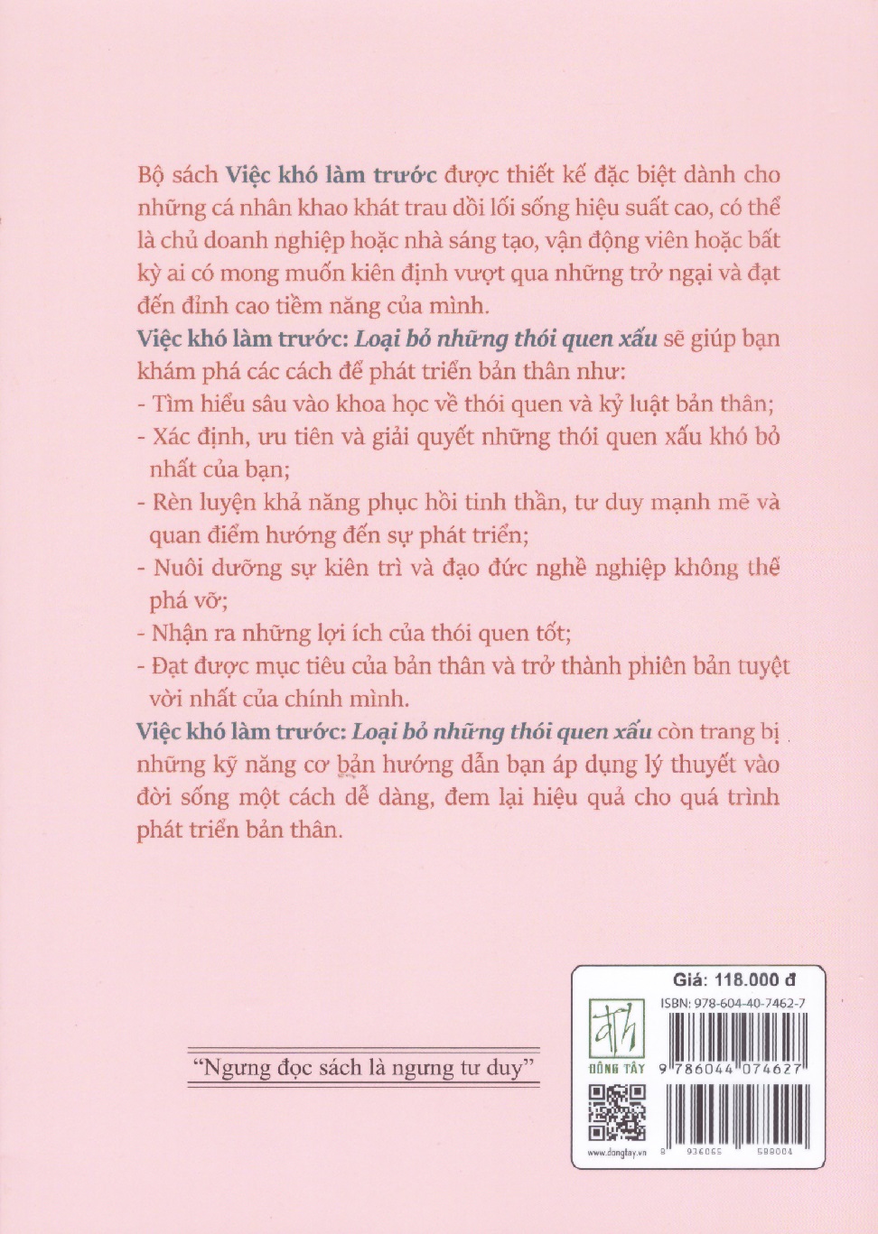 Việc khó làm trước - Loại bỏ những thói quen xấu