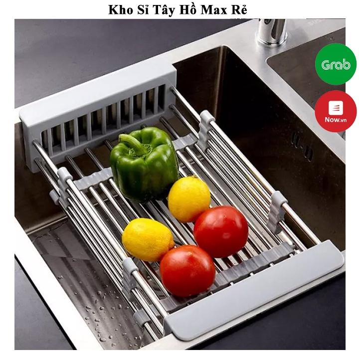 Kệ giá rổ gác bồn rửa chén bát đĩa inox 304 siêu tiện lợi