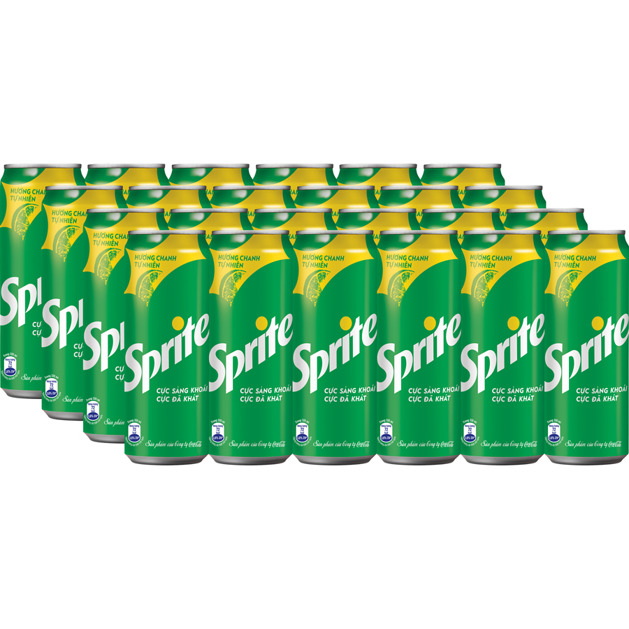Thùng 24 Lon Nước Giải Khát Có Gas Sprite 320ml x 24