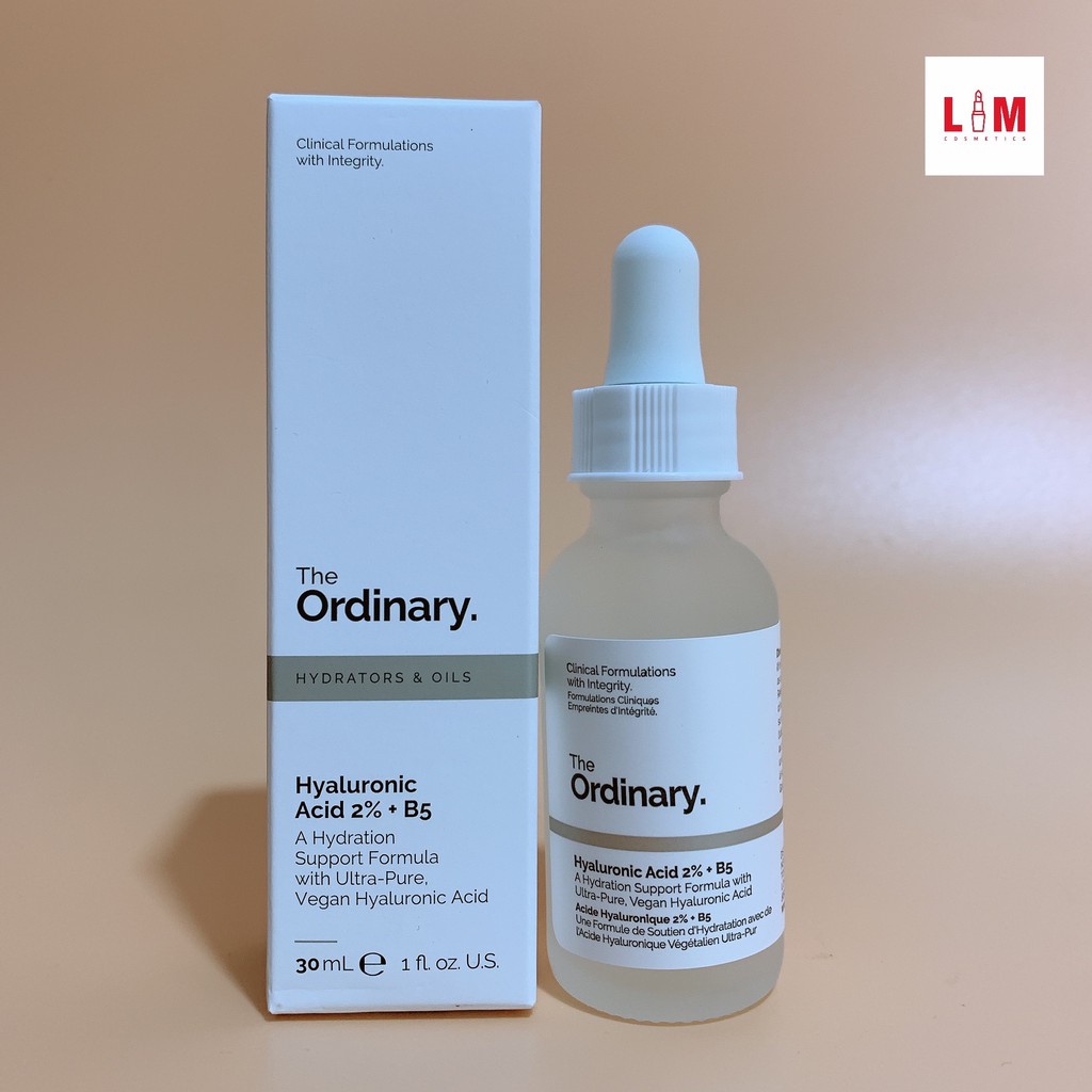 Bộ Đôi The Ordinary Niacinamide Serum B5 Axit Hyaluronic 2% + B5 / Niacinamide 10% + Zinc 1%