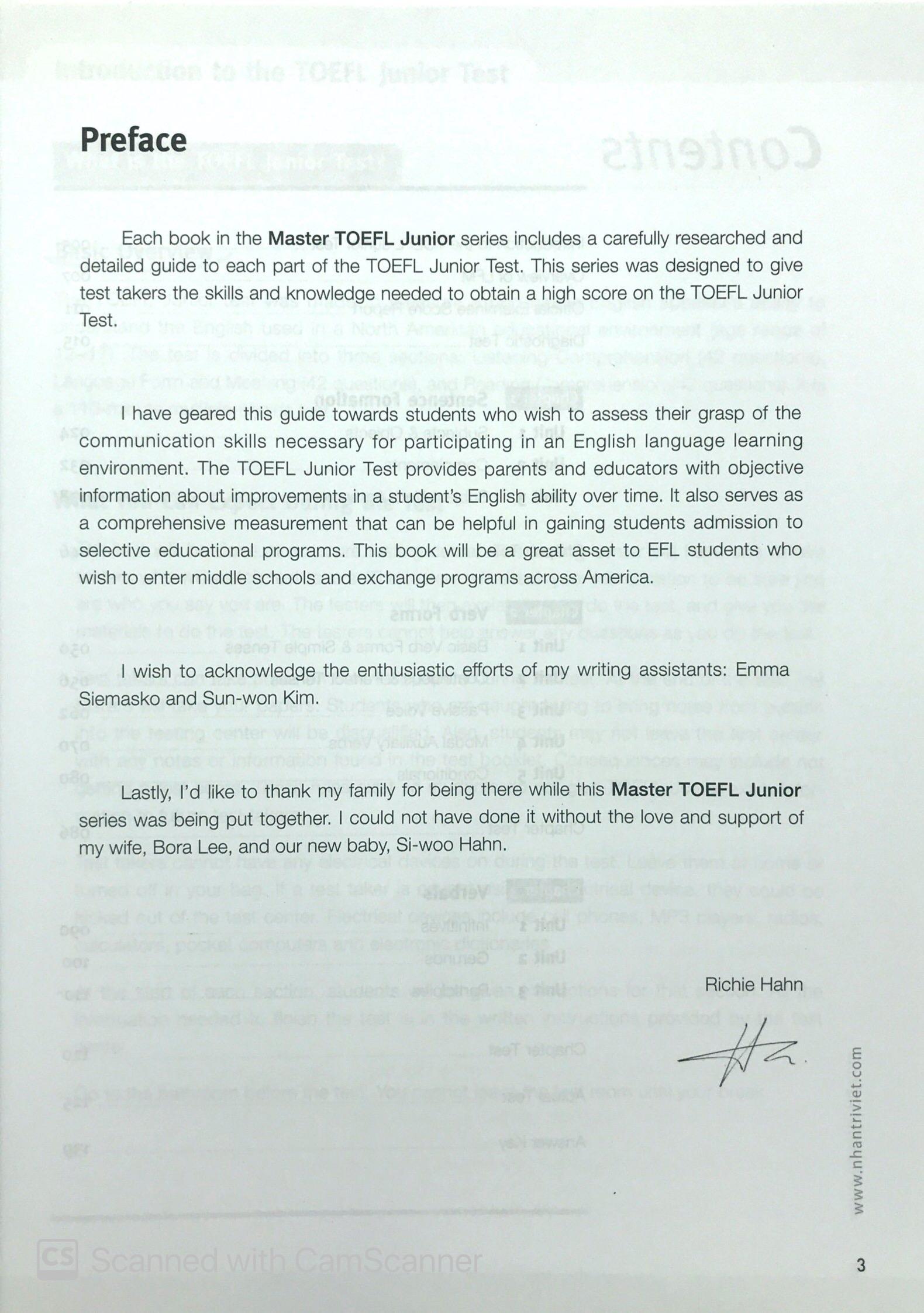 Master TOEFL Junior Advanced Cefr Level B2 (Không CD)