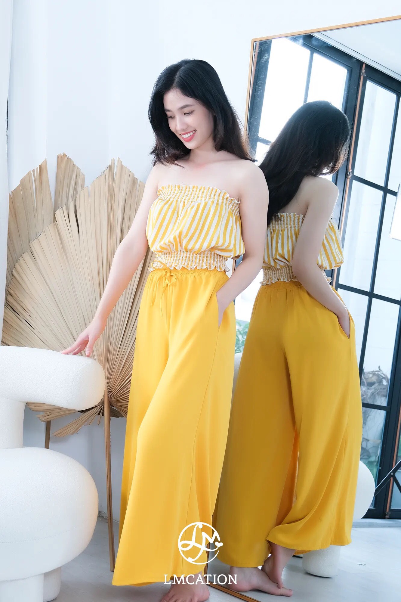 Quần váy dài LMcation Mila - Vàng