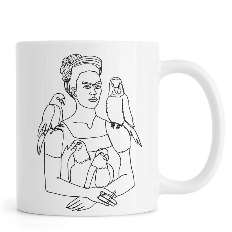 Ly Cốc Sứ Cao Cấp hình Frida And Birds