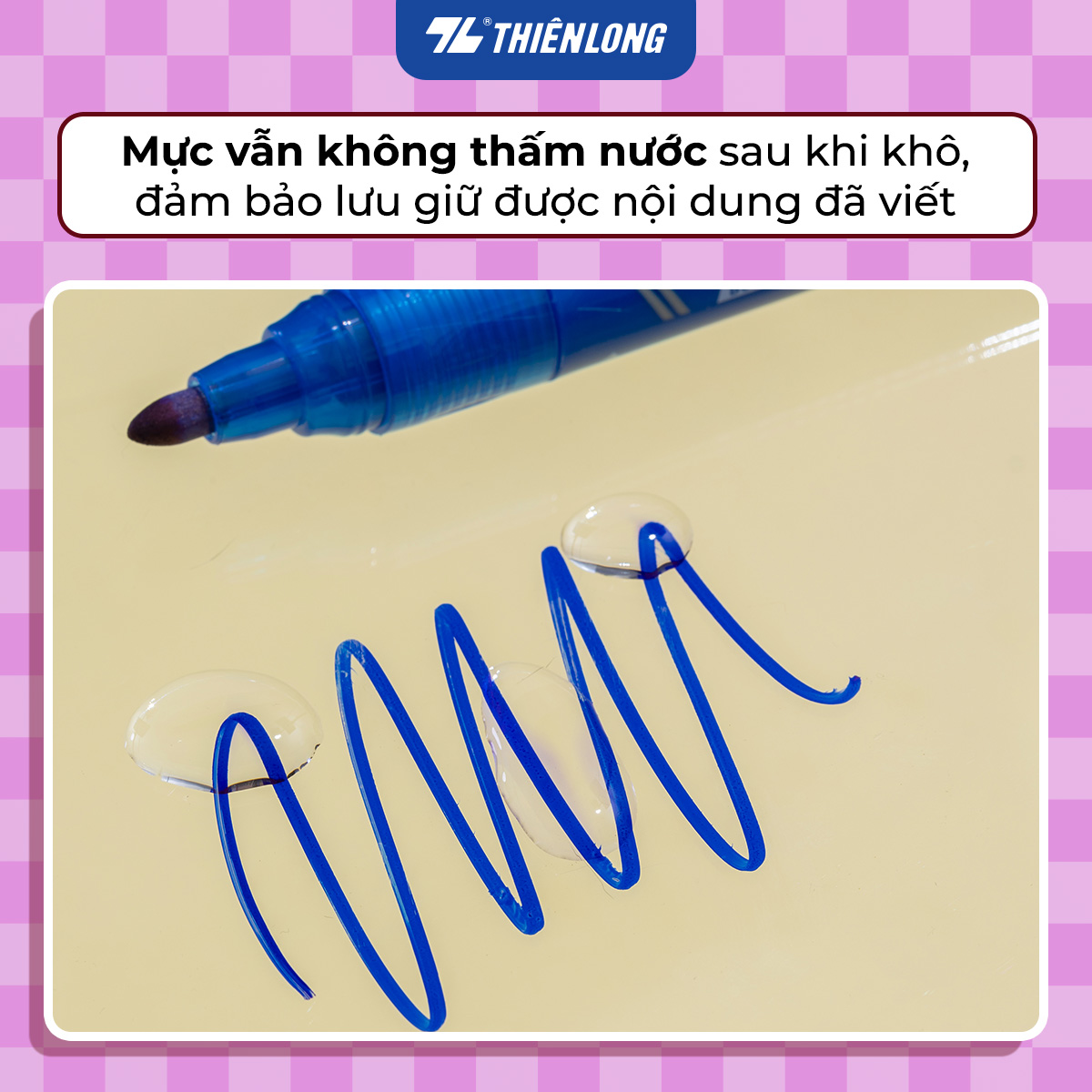 Combo 10 Bút lông dầu - Permanent Marker Thiên Long PM-025 - Bơm mực dễ dàng