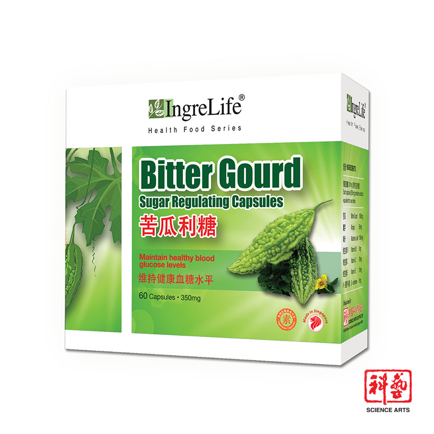 Combo 2 Hộp Viên Uống IngreLife Chiết Xuất Khổ Qua Rừng, Điều Chỉnh Đường Huyết, Điều Hòa Glucose Bitter Gourd Sugar Regulating - 120 Viên