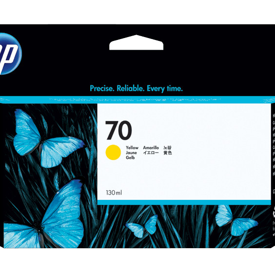 Mực in HP 70 Yellow 130 ml Ink Cartridge Use in selected HP DesignJet printers. -Hàng chính hãng