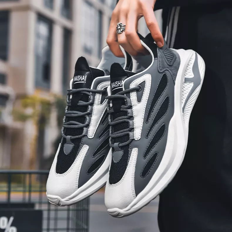 Giày Thể Thao Nam GEMI - Giày Sneaker Màu Xám - Trắng, Giày Thể Thao Chạy Bộ Xuyên Việt - G5431