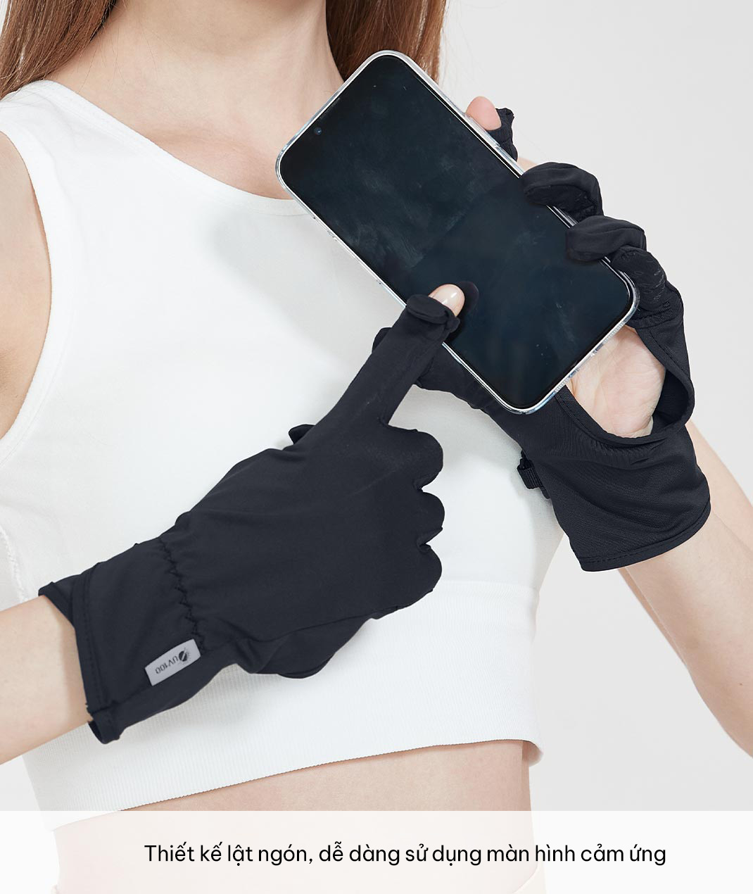Găng Tay Chống Nắng UV100 Apex-Cool KD23368 Thiết kế hở lòng bàn tay, vải thoáng mát
