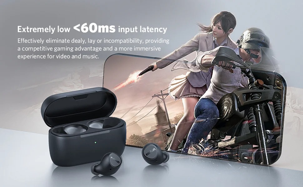 Tai nghe True Wireless Earfun Free 2 - Thế hệ mới nhất, Chip Qualcomm QCC3040, Bluetooth 5.2 hỗ trợ aptX, Độ trễ 60ms, Chống nước IPX7, Pin 30h sạc nhanh chuẩn Qi- Hàng chính hãng