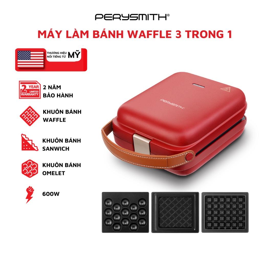 Máy làm bánh Waffle 3 trong 1 PerySmith WM360 - Hàng chính hãng