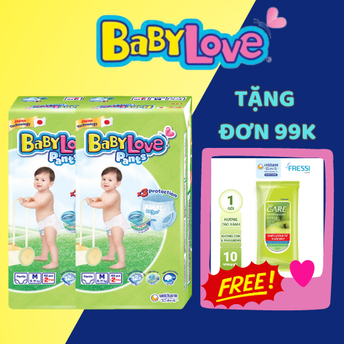 Tã bỉm quần Baby love đủ size M48/L48/XL48/XXL48 miếng