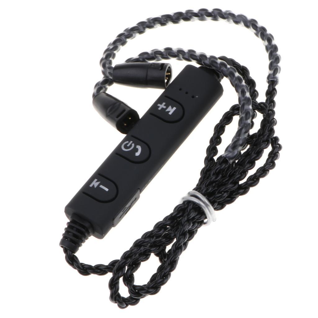 2-3pack Bluetooth Adapter Upgrade Cable for Sennheiser IE8 IE80 IE8i IE80S Black