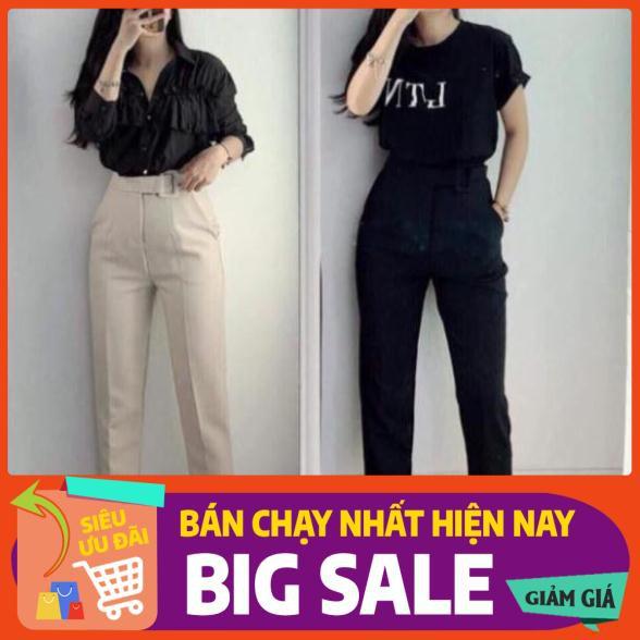 hothotQuần Baggy Đai vuông cúc bấm