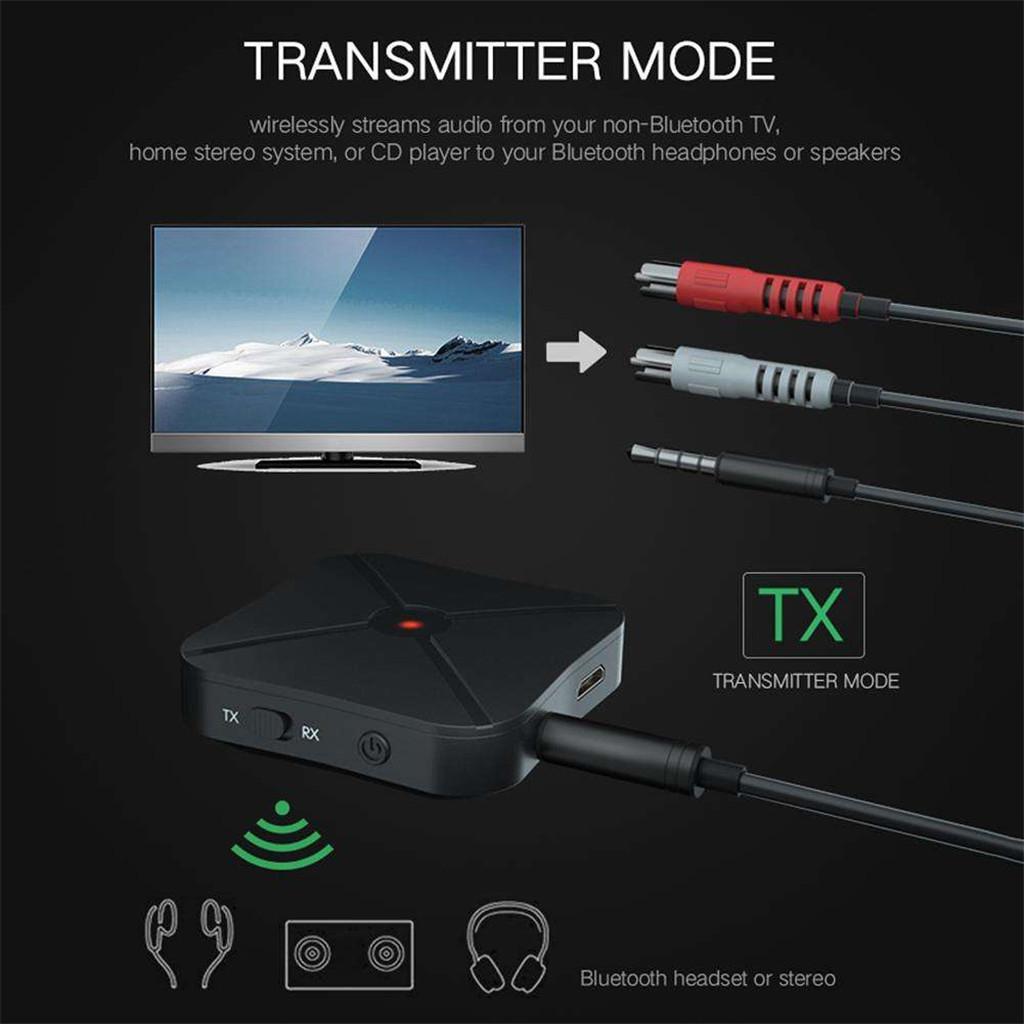 Wireless Bluetooth 4.2 Transmitter Receiver 3.5mm Car Audio Music Adapter