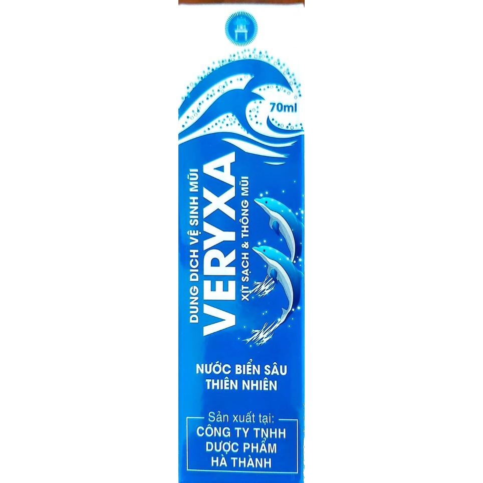 Dung dịch nước biển sâu Xịt mũi VERYXA Chai 70ml Người lớn và Trẻ Em