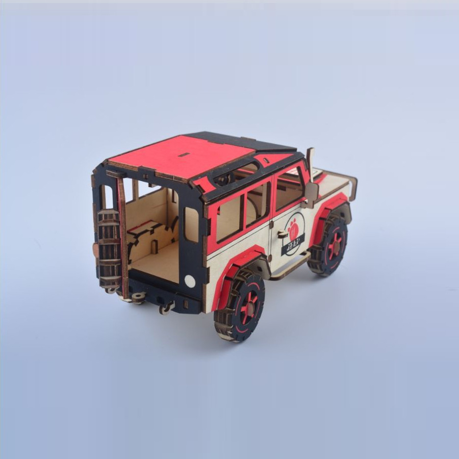 Đồ chơi lắp ráp gỗ 3D Mô hình Xe ô tô SUV Thunder Laser