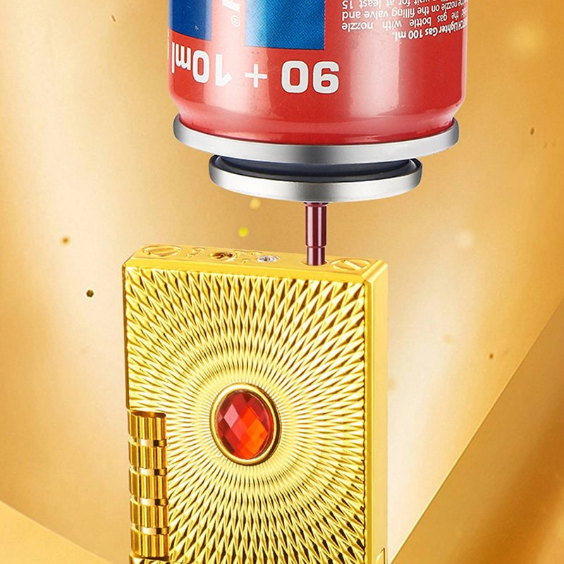 Bật Lửa Dupont Lốc Xoáy Cẩn Ngọc Hồng Bảo Thạch M43 – Xài Gas (giao màu ngẫu nhiên)