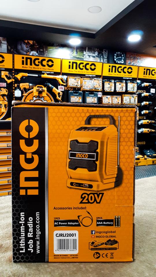 RADIO CÔNG TRƯỜNG DÙNG PIN 20V INGCO CJRLI2001 - HÀNG CHÍNH HÃNG