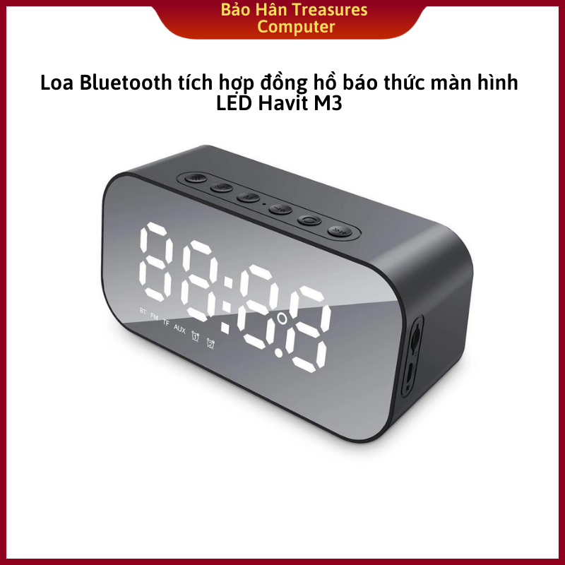 Loa Bluetooth HAVIT M3, Kiêm Đồng Hồ Báo Thức - Hàng chính hãng