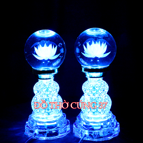 CẶP ĐÈN THỜ LED  PHA LÊ BI TRÒN