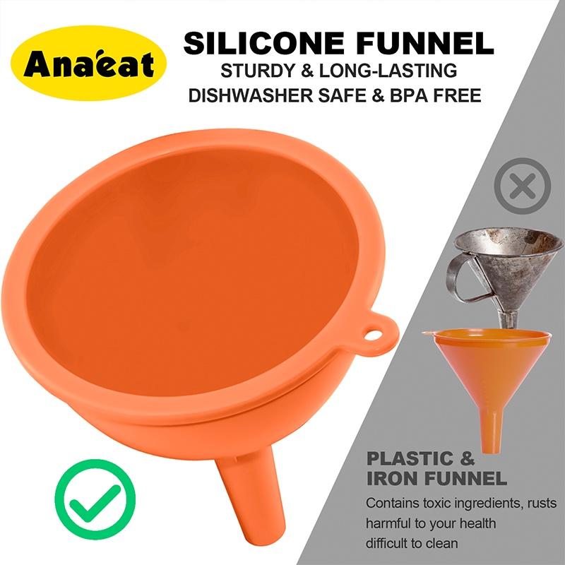 Set 3 Phễu Chiết Rót Chất Lỏng ANAEAT Bằng Silicon Đa Năng Tiện Dụng Cho Nhà Bếp