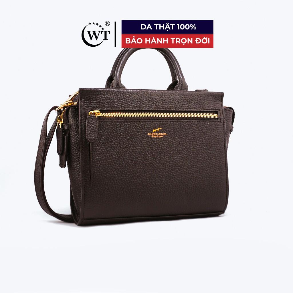 Túi Xách Nữ Có Quai Cầm Da Bò Cao Cấp Màu Nâu, Đen, Xanh Navy, Tím, Đỏ WT Leather 0942.1, 0942.2, 0942.7, 0942.8, 094233