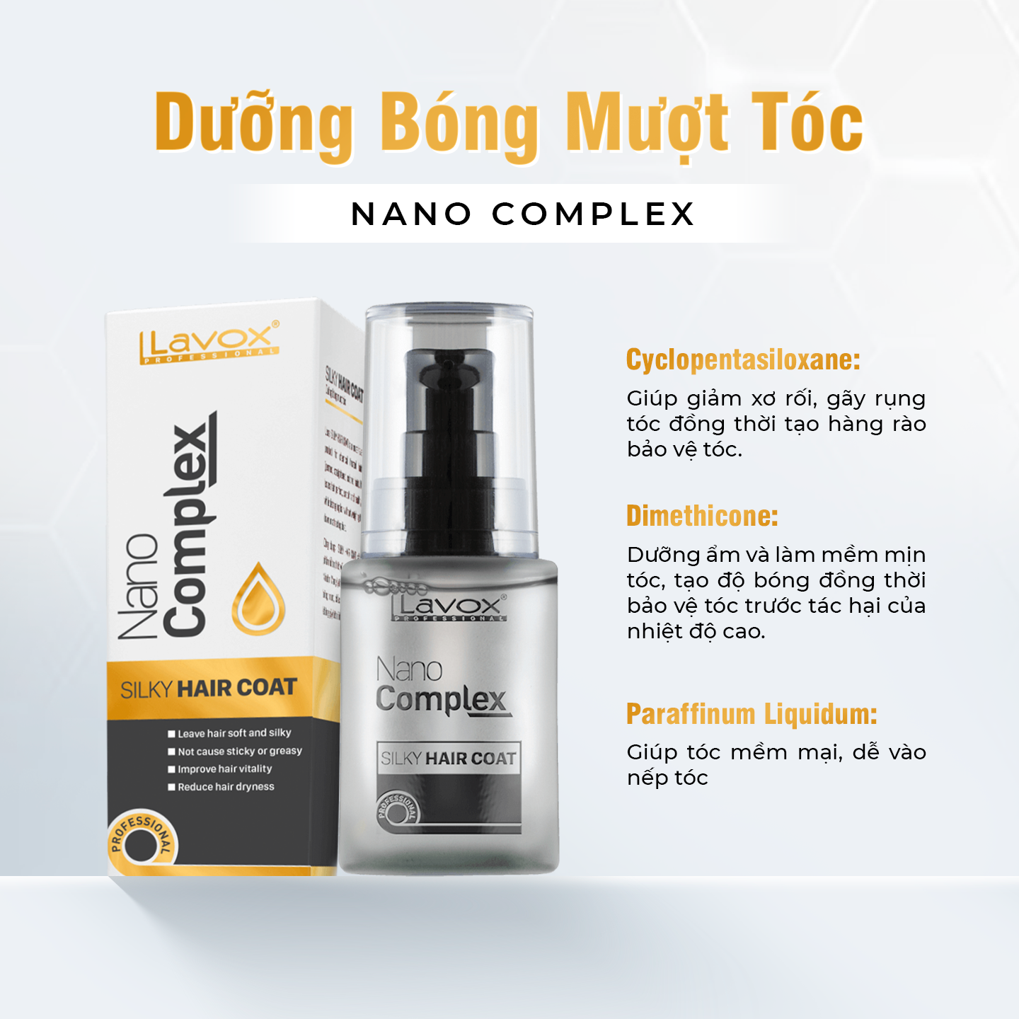 Dưỡng Bóng Mượt Tóc Lavox Nanocomplex
