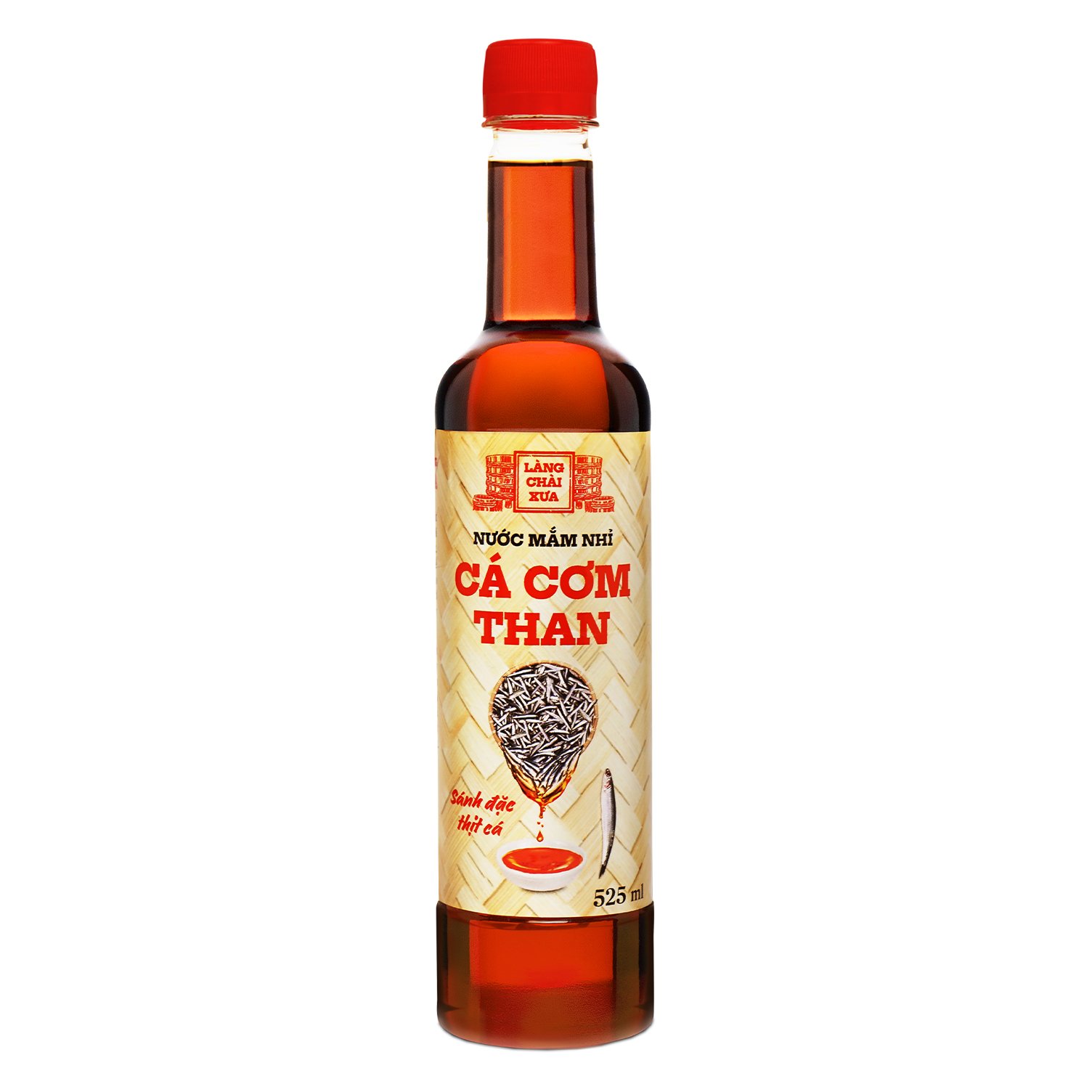Nước mắm nhỉ cá cơm than Làng Chài Xưa 525ml sánh đặc thịt cá 300 năm truyền thống