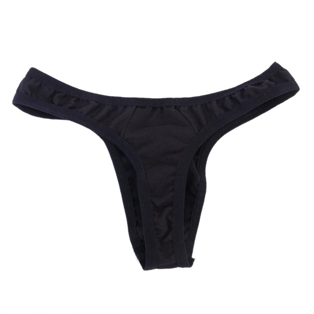 Stretch Men Black Pouch G-string Contour Thong Jockstrap Comfy Panty Briefs