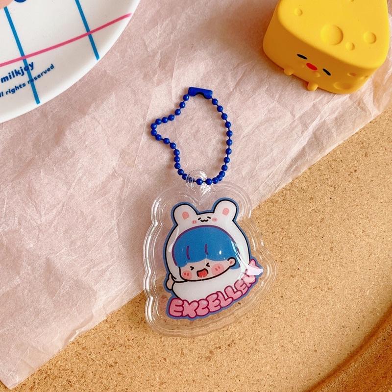 Móc khoá phao hoạt hình cô gái ulzzang dễ thương