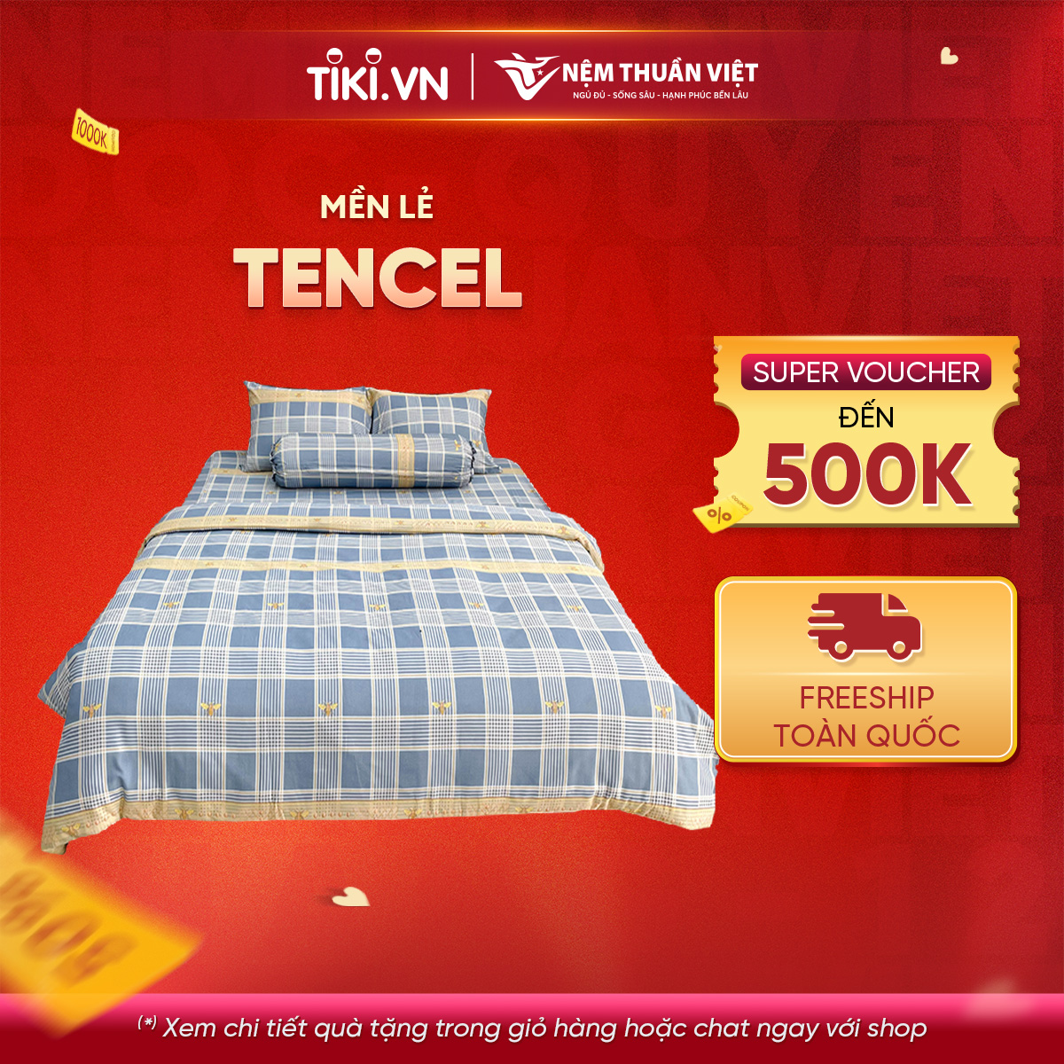 Chăn Mền Tencel Thuần Việt Cao Cấp - Họa Tiết Kẻ Sọc Con Ong TVM04180x200