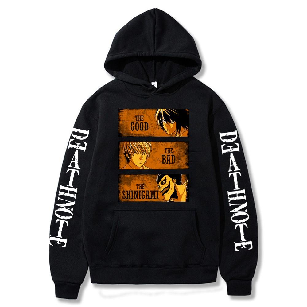 HOT Áo Hoodie Họa Tiết Hoạt Hình Death Note Kira L Ryuk Phong Cách Harajuku Cá Tính Cho Nam Nữ