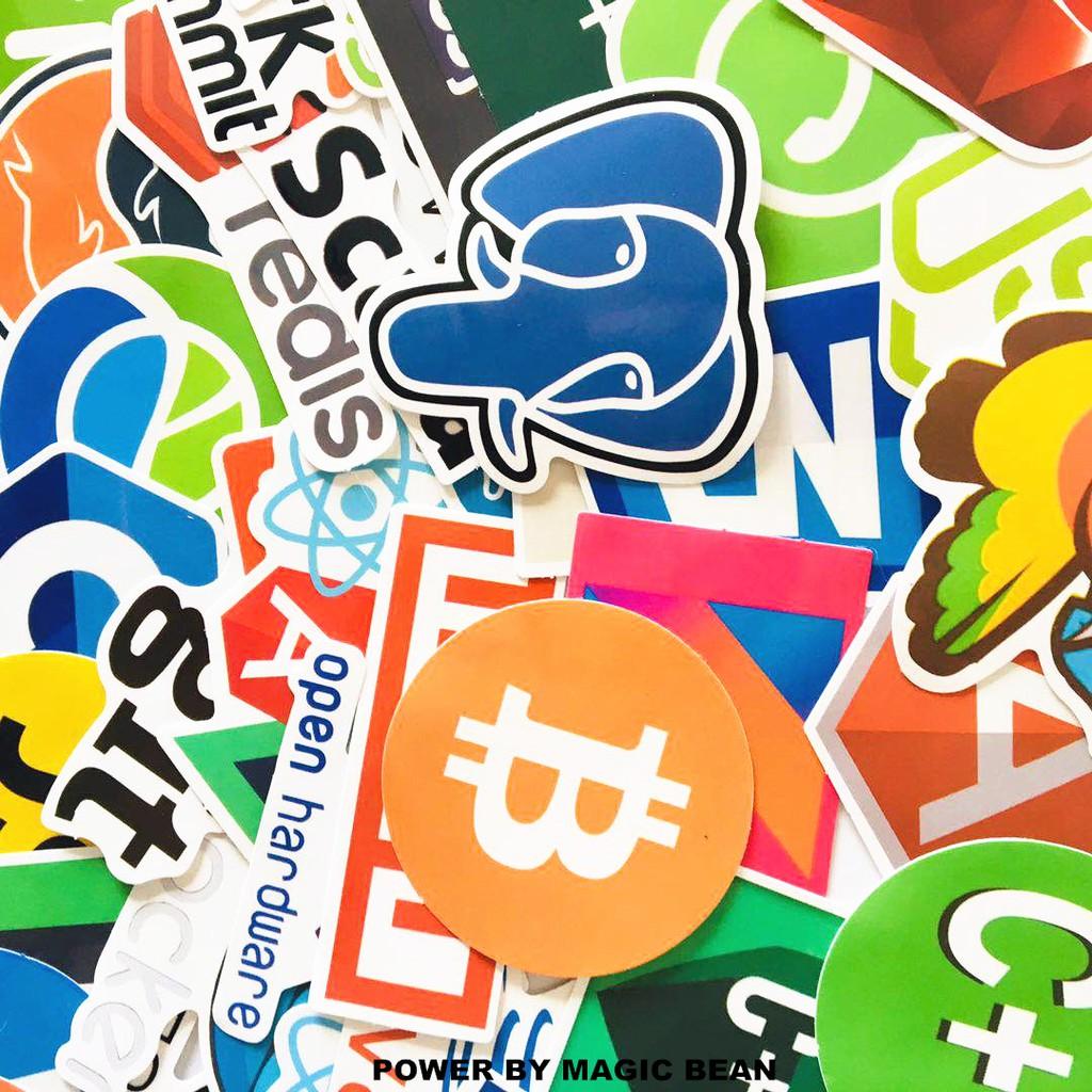 Sticker developer sticker lập trình viên bộ 50 hình chống thấm nước TY0002