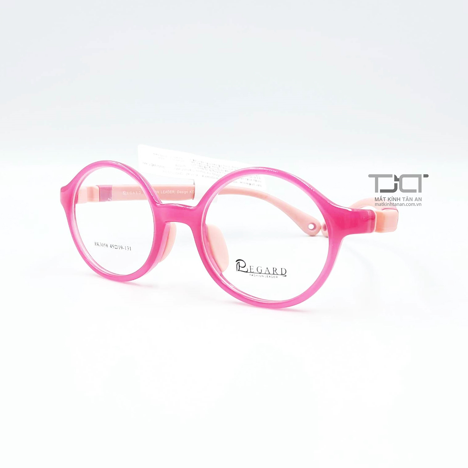 GỌNG KÍNH CẬN PHOM TRÒN DÀNH CHO BÉ GÁI, CHÍNH HÃNG REGARD RK3058-C4