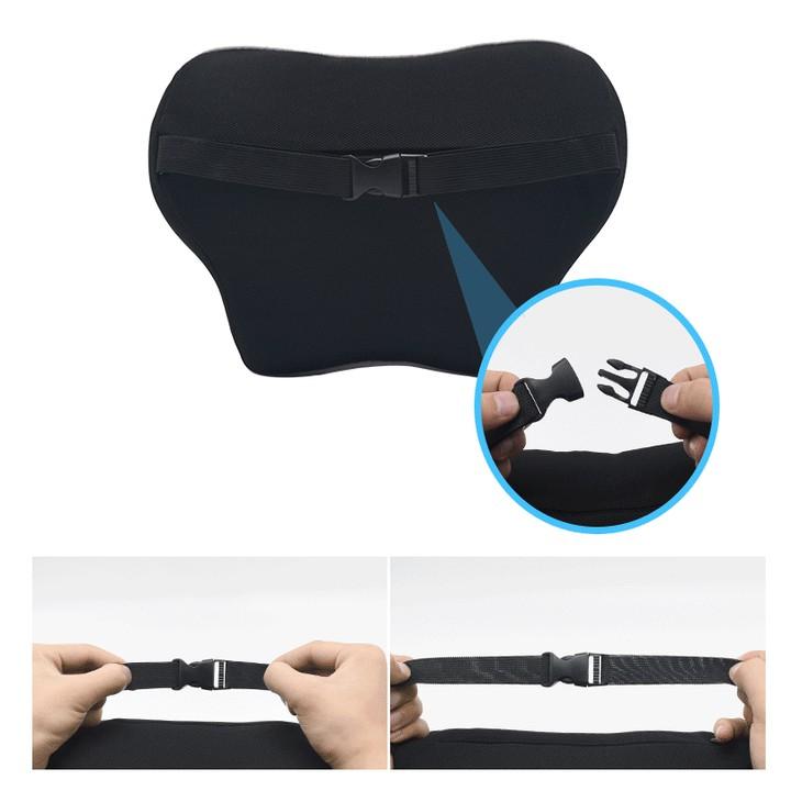 Bộ gối tựa cổ, lưng chất liệu cao su non 100% cao cấp DC-516 - Có 2 màu: Đen và Kem