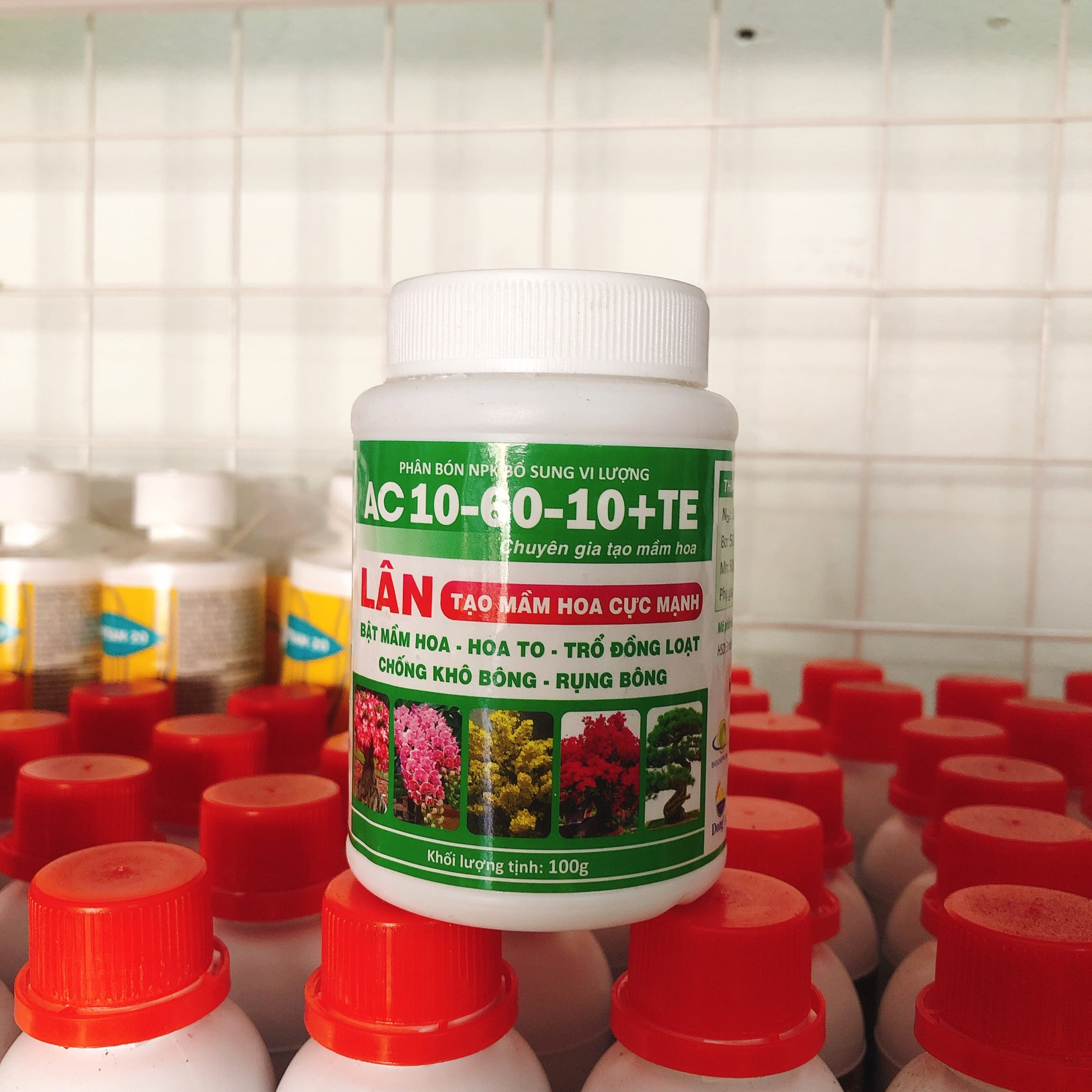 Phân Bón NPK Bổ Sung Vi Lượng AC 10-60-10+TE - Chuyên Gia Tạo Mầm Hoa - 100g