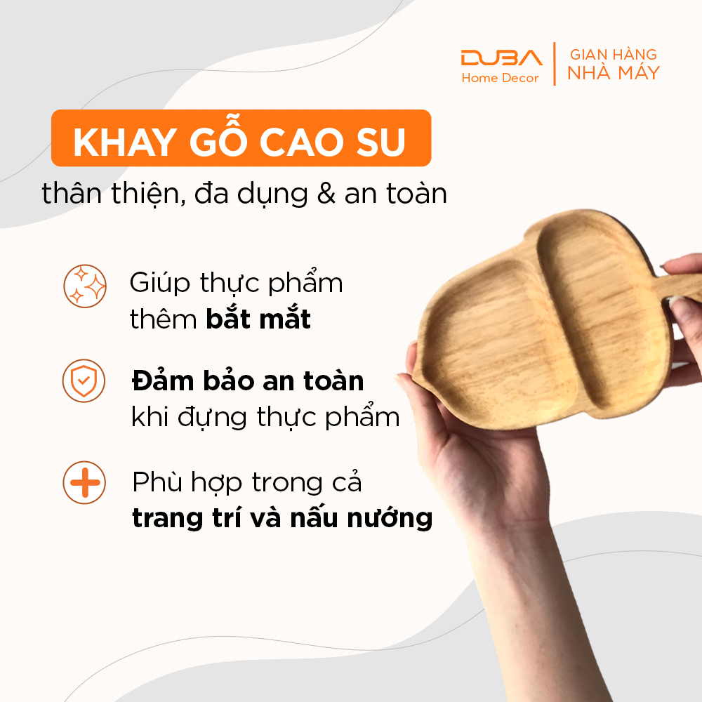 Khay gỗ decor dễ thương, đĩa gỗ hình động vật trang trí bếp đẹp chuẩn xuất khẩu - DUBA