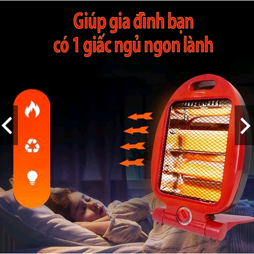 Đèn Sưởi, Quạt Sưởi Máy Sưởi 2 Bóng Công Suất 800w Tự Ngắt Điện Khi Đổ Bảo Hành 12 Tháng - HÀNG CHÍNH HÃNG MINIIN