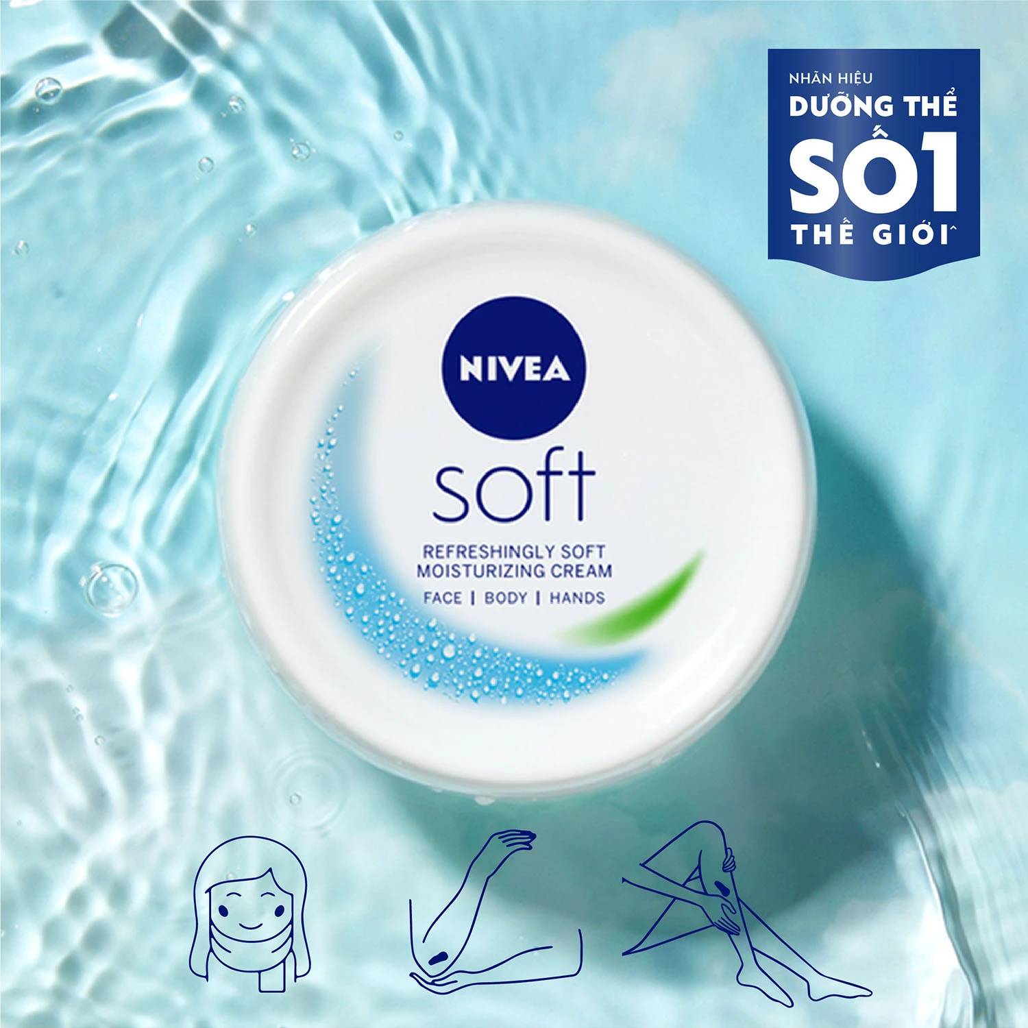 (B2B)Kem Dưỡng Mềm Da Nivea Soft Crème (200 Ml) - 89050