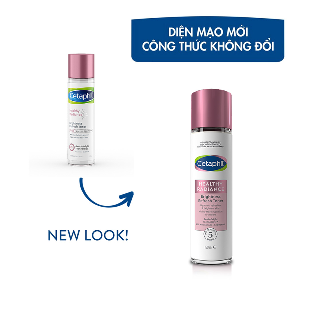 Nước cân bằng làm sáng da Cetaphil Bright Healthy Radiance Refresh Toner 150ml